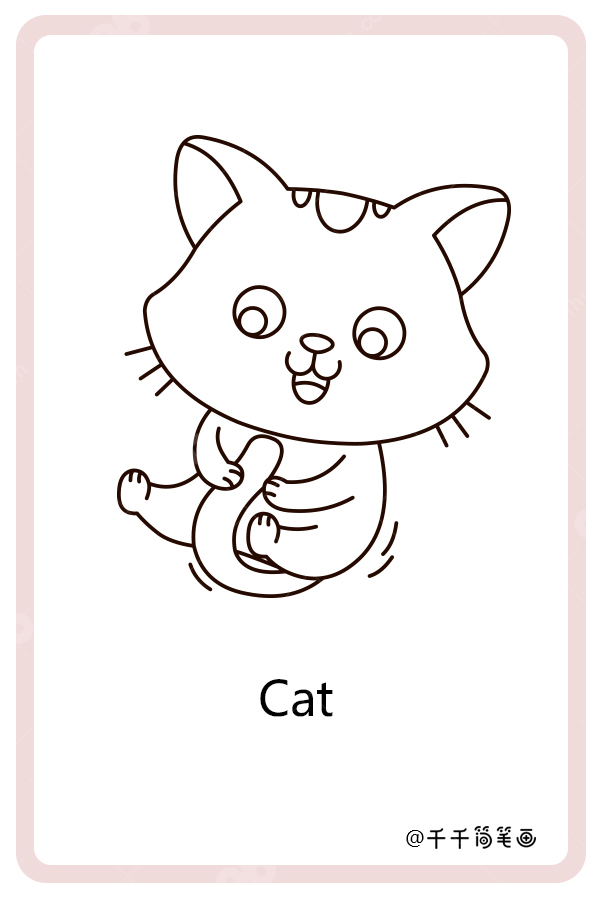 儿童英语词汇认知猫cat