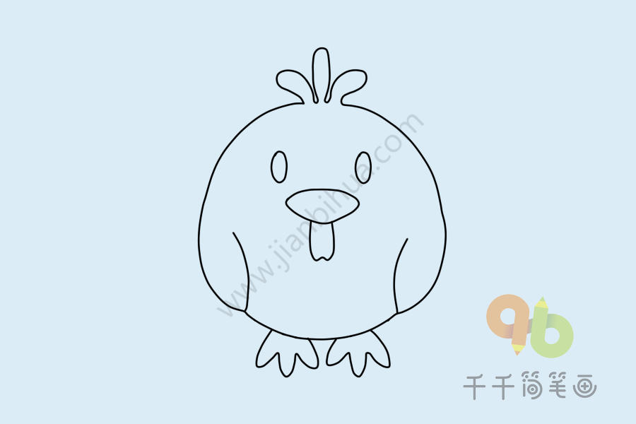 小白鸡简笔画