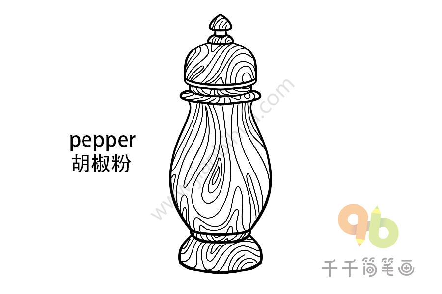 pepper 宝宝英文认知 胡椒粉简笔画