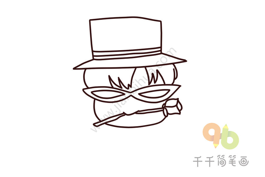 佐罗剪刀手表情包简笔画图片