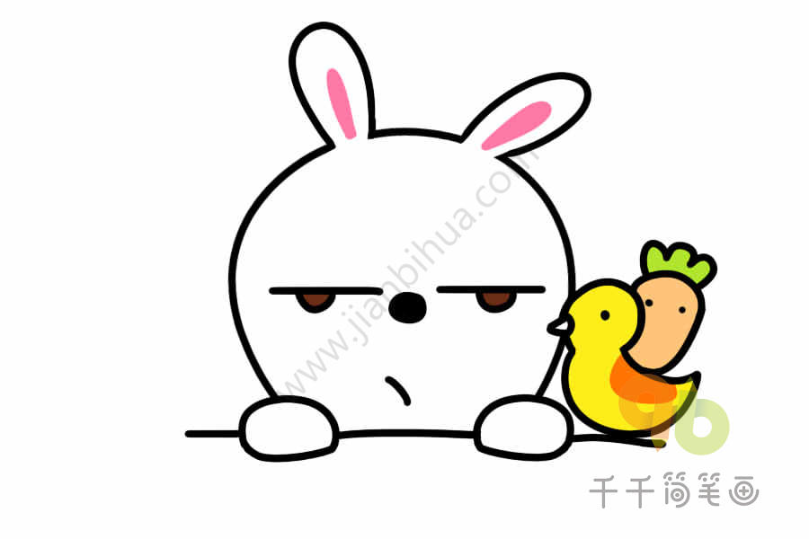 用在手帐中很不错哦 小白兔表情包元素简笔画,兔子简笔画图片,兔子简