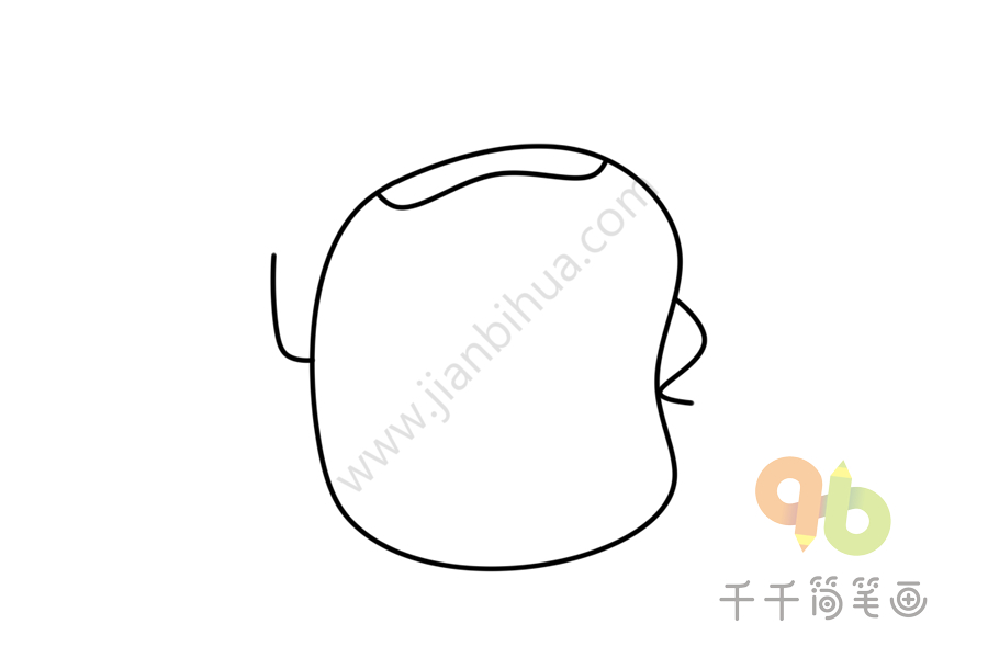 趣味食物手帐简笔画 打招呼的蚕豆
