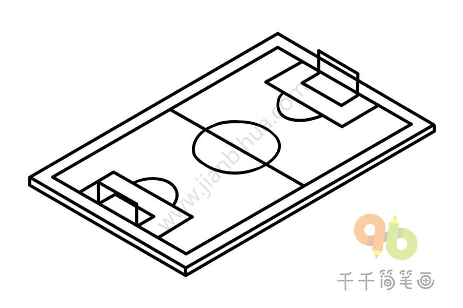 轻松学会操场简笔画_地点简笔画