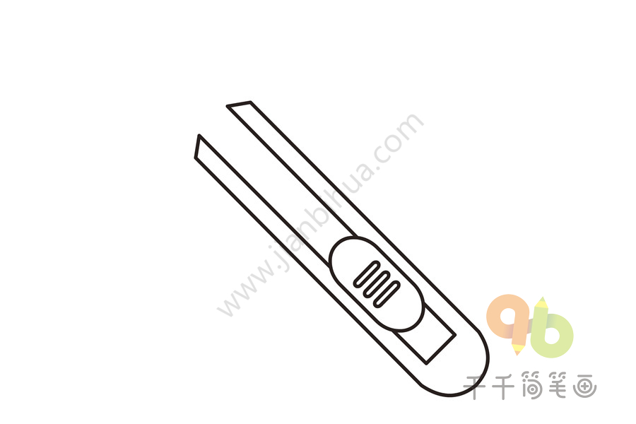 教你画美工刀简笔画
