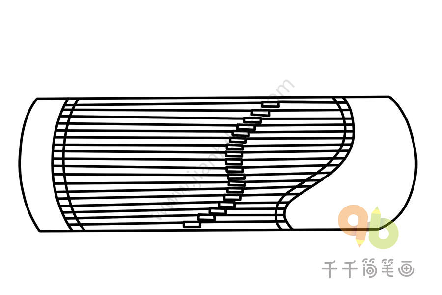 生活 乐器 轻松画古筝简笔画  第五步:涂上漂亮的颜色,古筝就画好了.