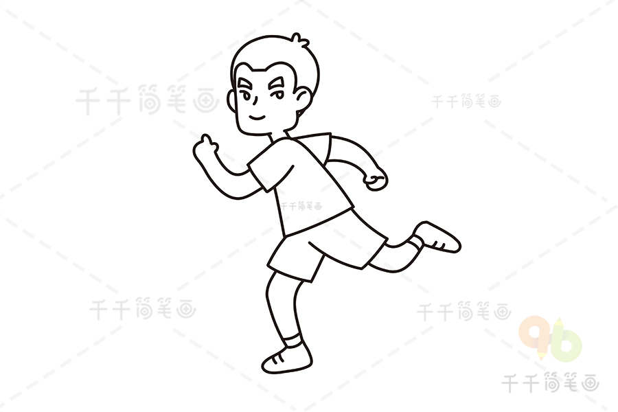 画 男孩跑步简笔画   跑步是一种体育锻炼方法,是有氧呼吸的有效运动