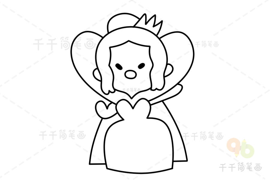 爱丽丝梦游仙境涂色画图片模板