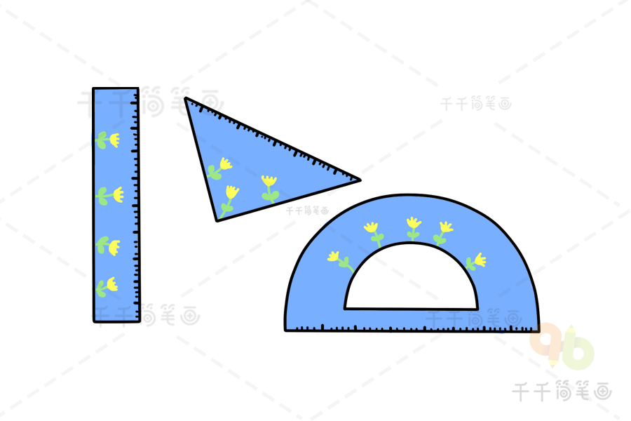 生活 学习用品 尺子简笔画图解  尺子简笔画,简单易学的尺子,只需要几