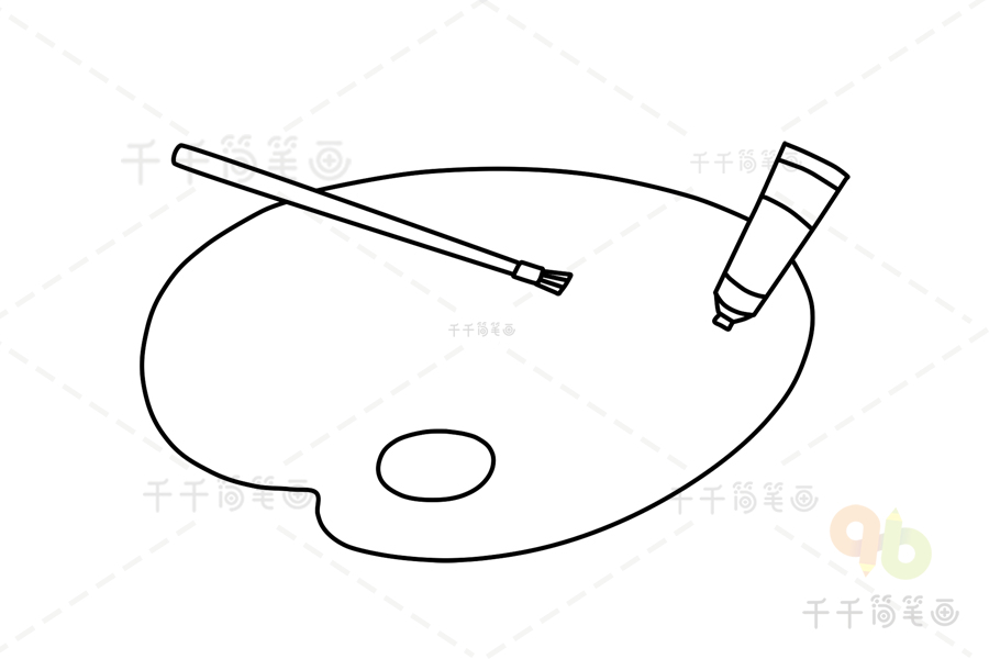 绘画工具简笔画图片