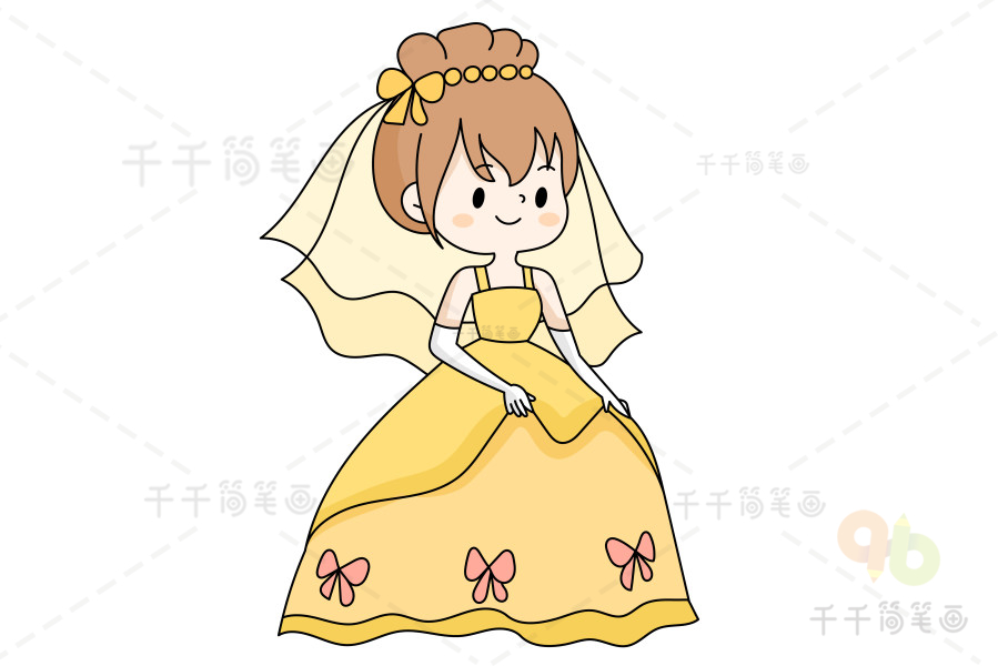 美丽的公主涂色画princess coloring page