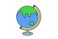 地球仪简笔画图片地球仪简笔画步骤教程地球仪简笔画怎么画地球仪简笔