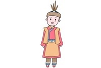 少数民族 哈尼族女孩简笔画