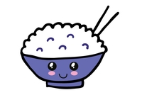如何画米饭