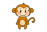 微笑的猴子简笔画