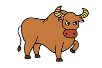 怎么画公牛的简笔画