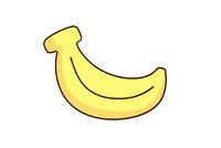 香蕉简笔画彩色