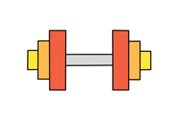 健身器材 哑铃简笔画图片,哑铃,英文dumbbell,举重和