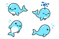 海豚简笔画, 海豚小知识:海豚是与鲸和鼠海豚密切相关的水生哺乳动物