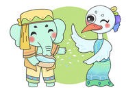 泼水节简笔画