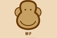q版猴子动物头像简笔画