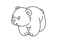    5组小熊填色画模板 亲子趣味涂