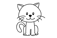 小猫涂色画怎么画
