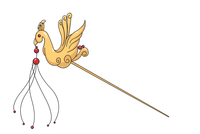 宝蓝点翠珠钗简笔画,宝蓝点翠珠钗是古代女子的一种