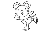          2020鼠年老鼠过年涂色画