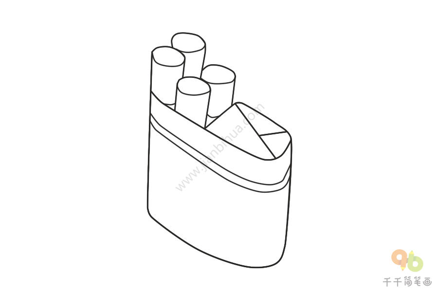 香烟简笔画步骤图