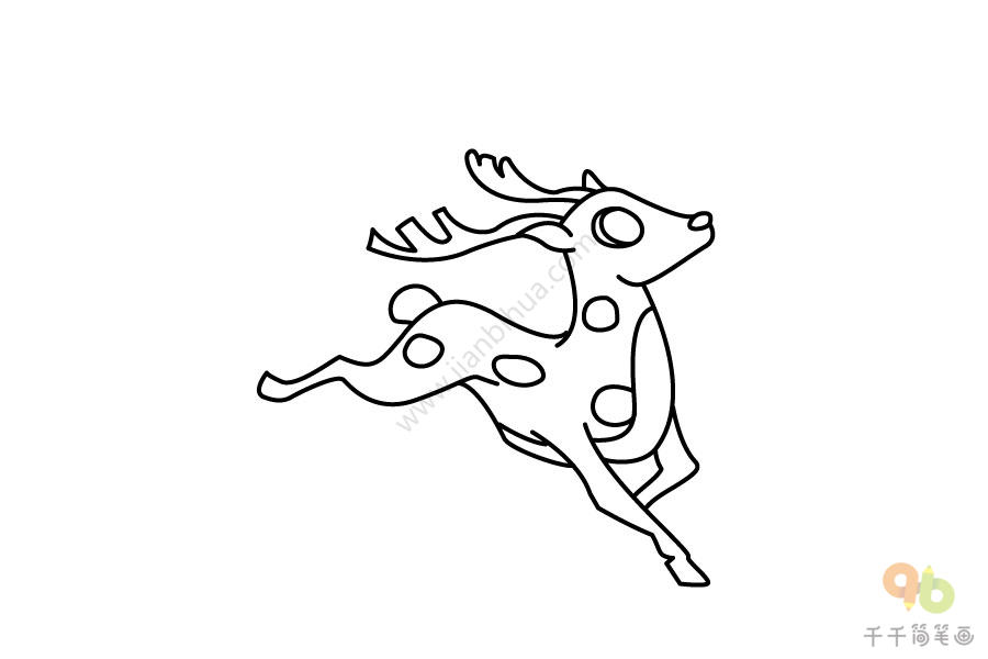 可爱的小鹿简笔画可爱的小鹿简笔画奔跑的鹿简笔画
