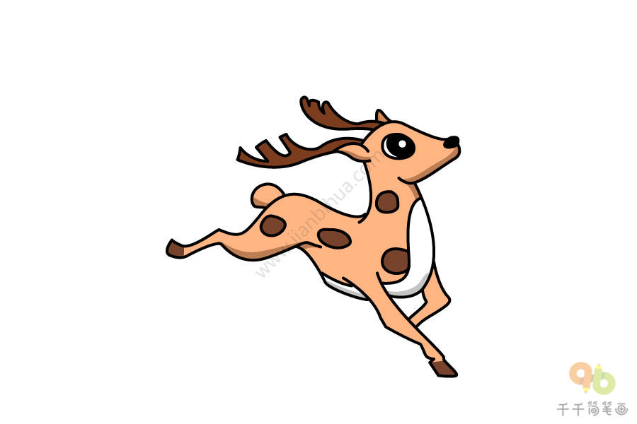 跳跃的小鹿简笔画可爱的小鹿简笔画可爱的小鹿简笔画奔跑的鹿简笔画