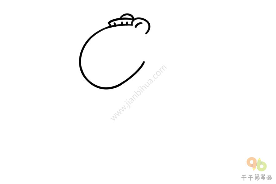 蹦蹦跳跳的小马简笔画