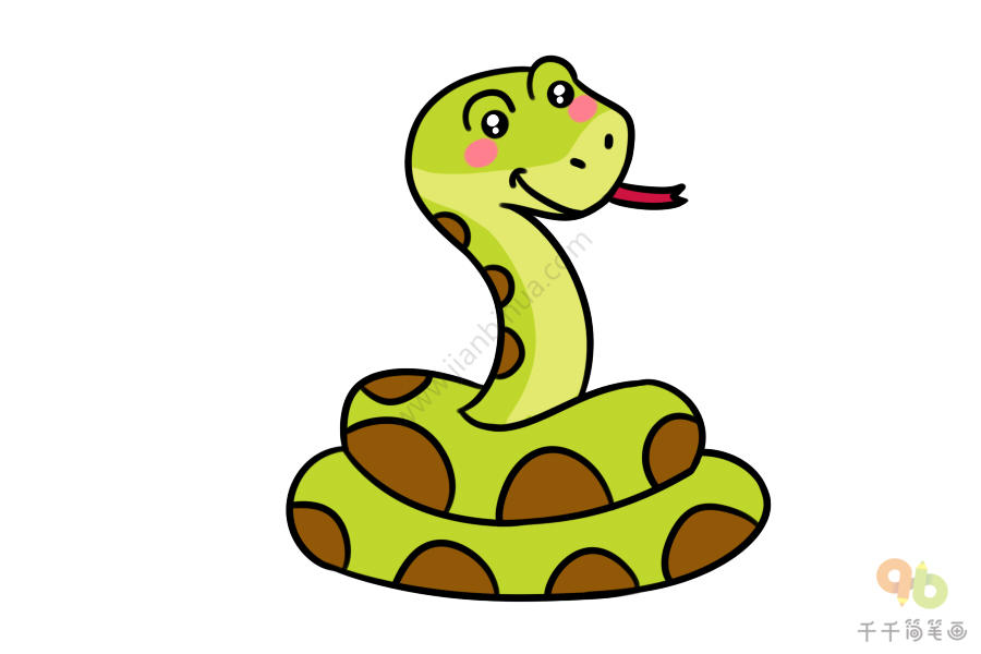 狡猾的蛇简笔画