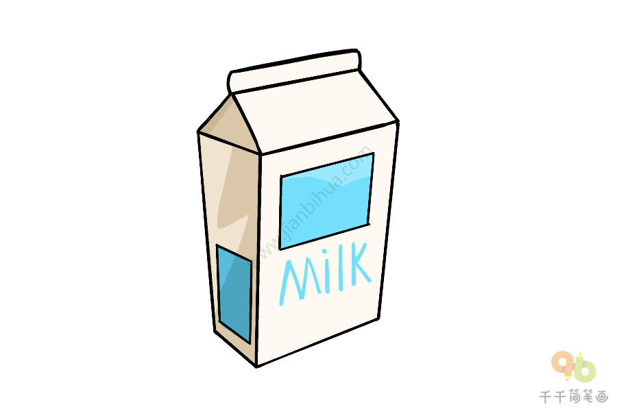 牛奶简笔画多喝牛奶长身体