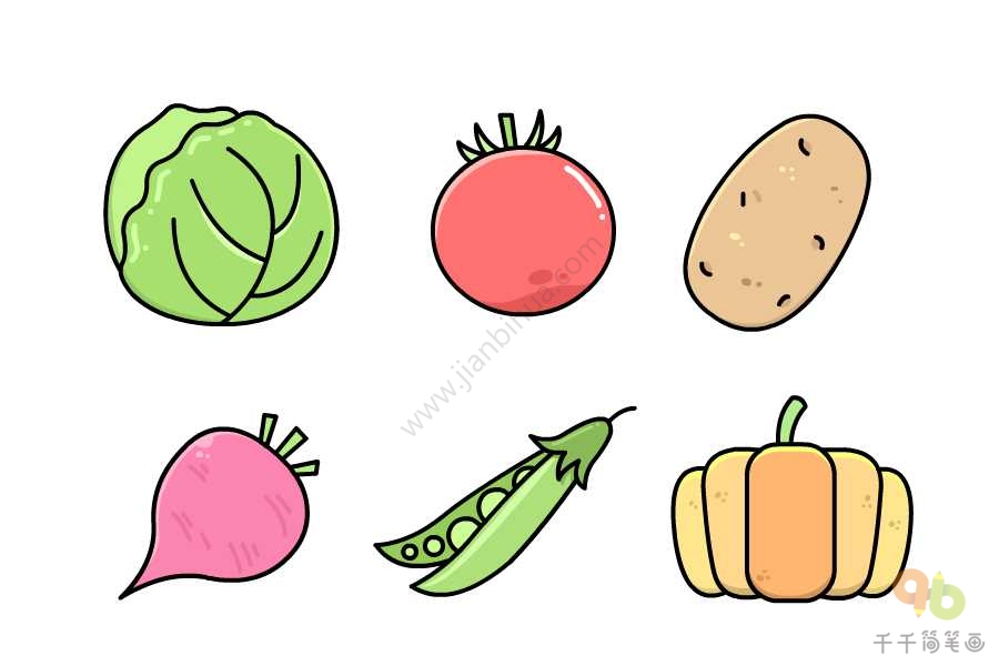 蔬菜简笔画画法