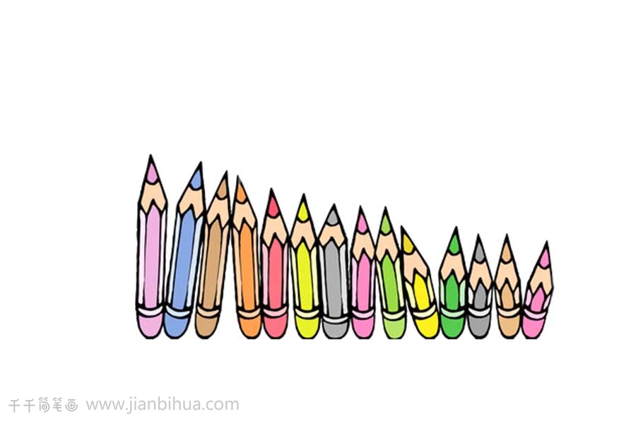 彩色铅笔简笔画.简单易学的儿童亲子彩色铅笔简笔画,果断收藏!