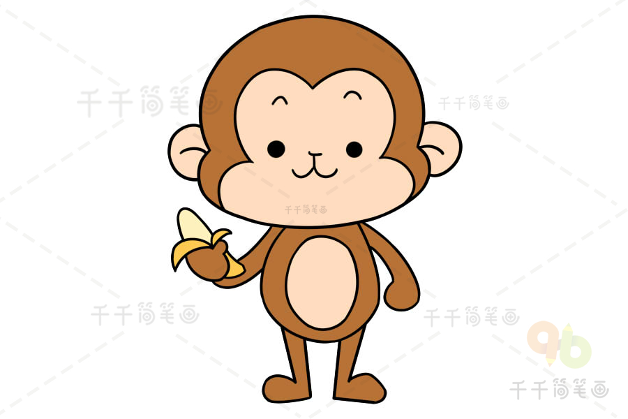 猴子简笔画 幼儿启蒙画