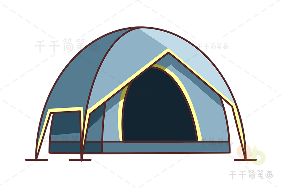 帐篷简笔画 简单易学
