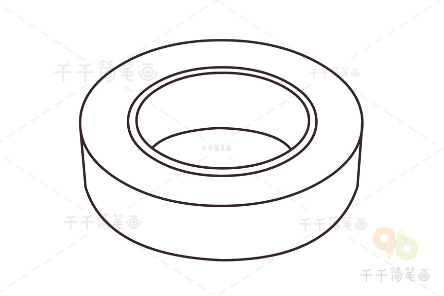 胶带简笔画步骤图