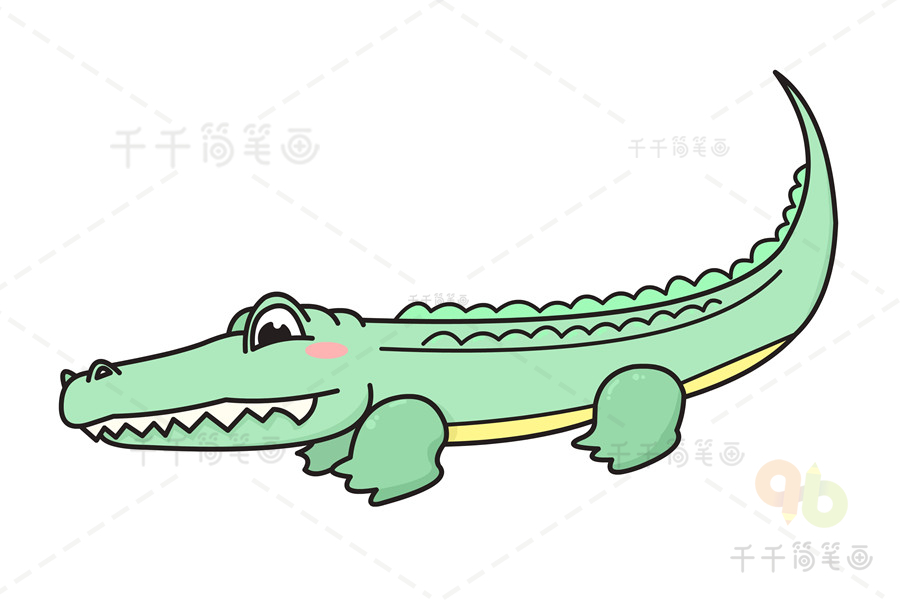 鳄蜥简笔画