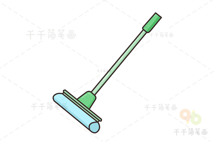 教你画拖把简笔画