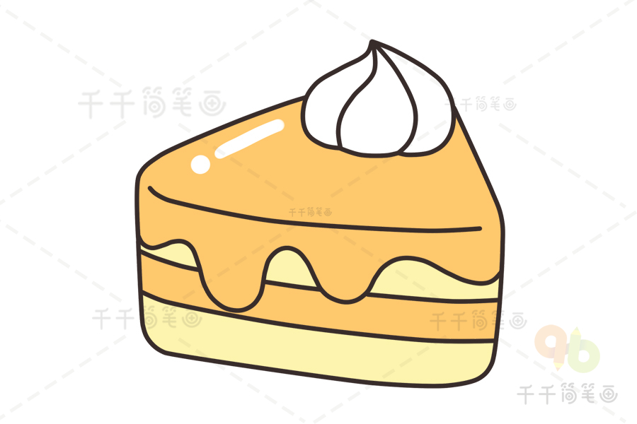 芒果蛋糕简笔画