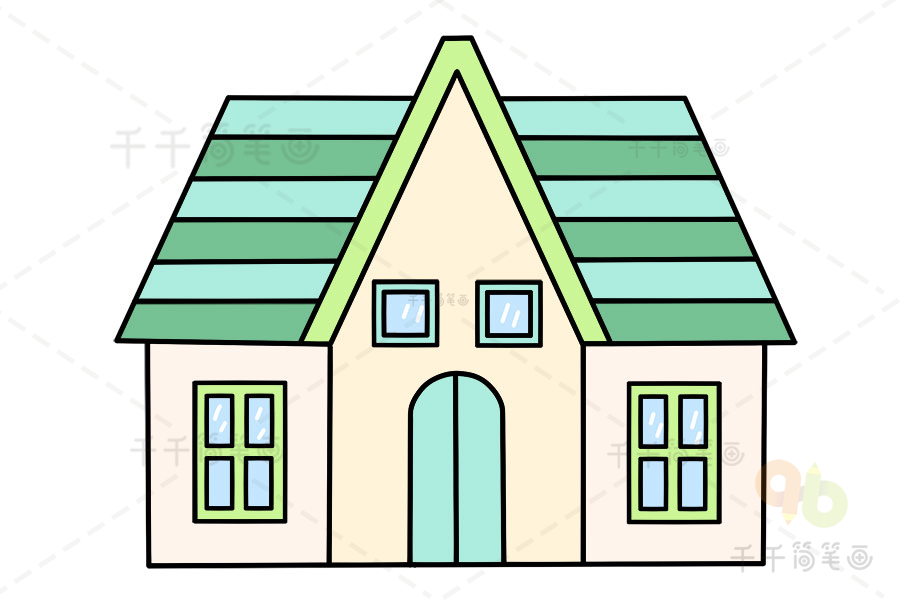 简单的房子简笔画画法