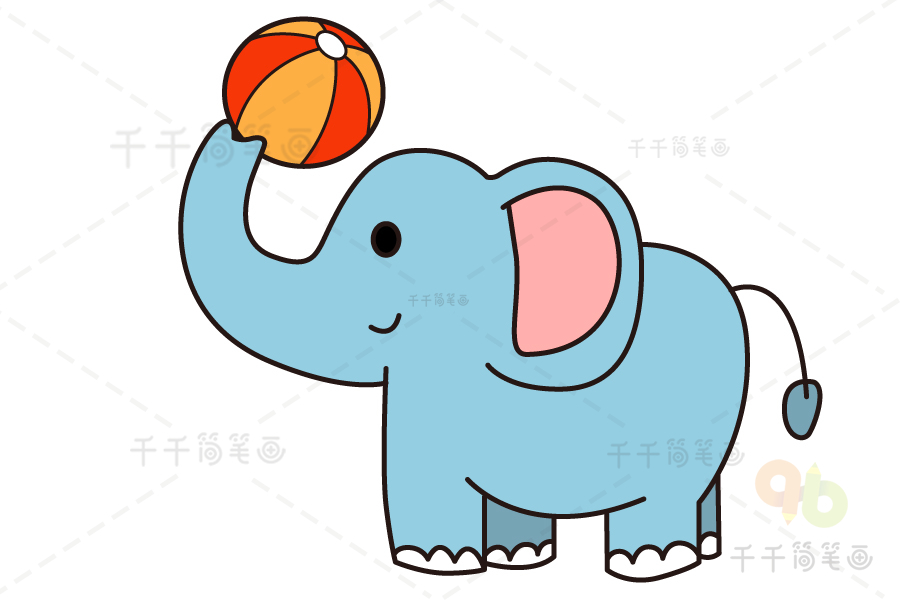 画大象最简单的画法图片