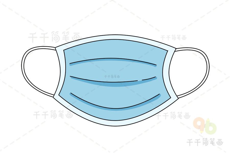 一次性口罩简笔画科学丢弃废弃口罩