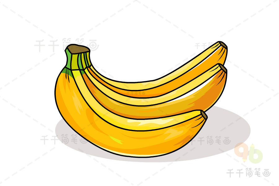 可口的香蕉简笔画
