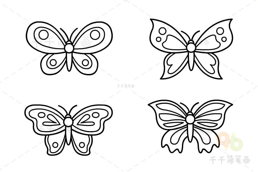 小蝴蝶简笔画 步骤图片