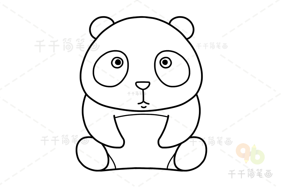 简单的大熊猫简笔画教程