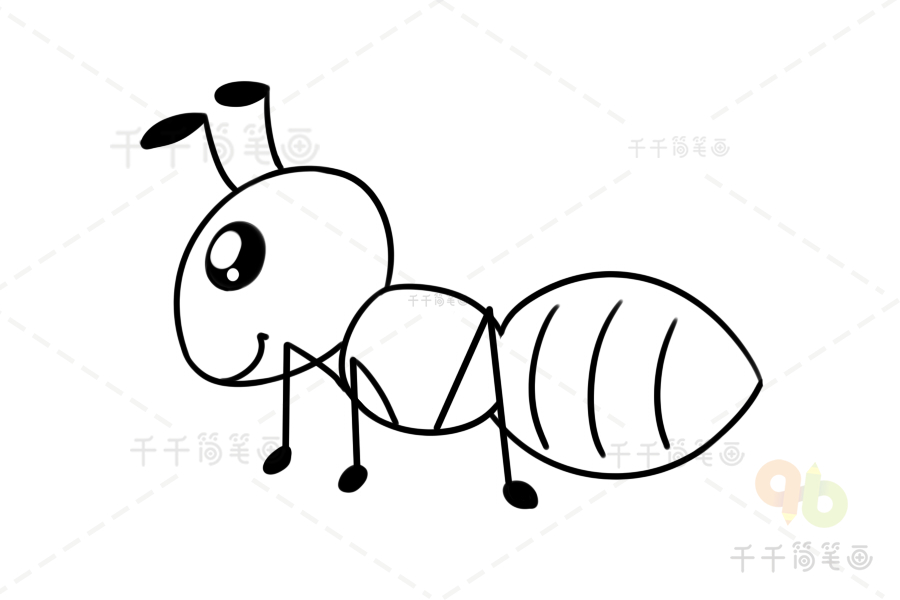 简单小蚂蚁简笔画画法