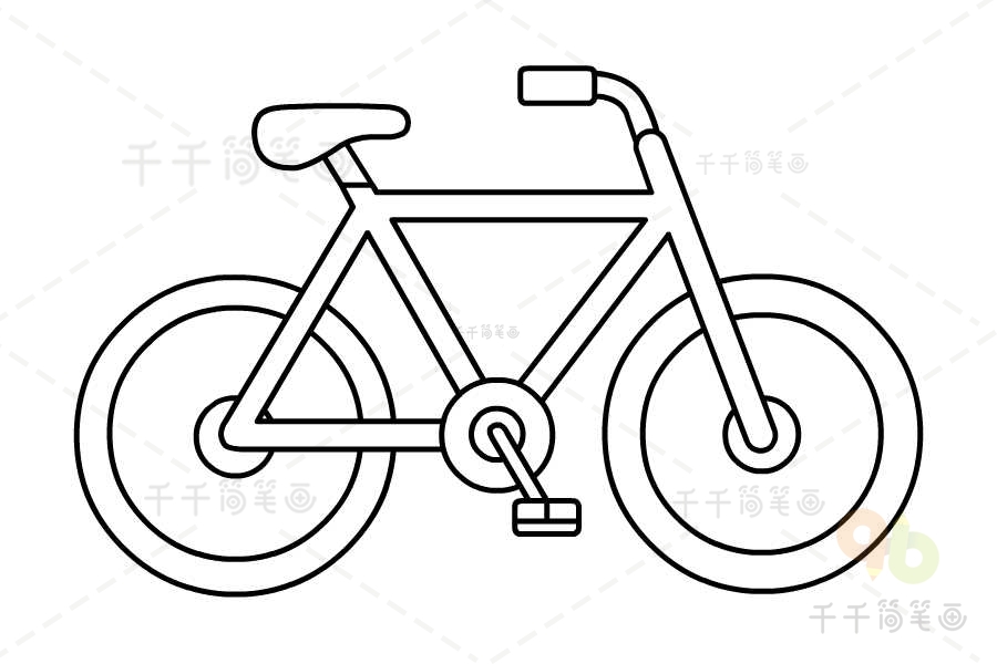 自行车图片简笔画